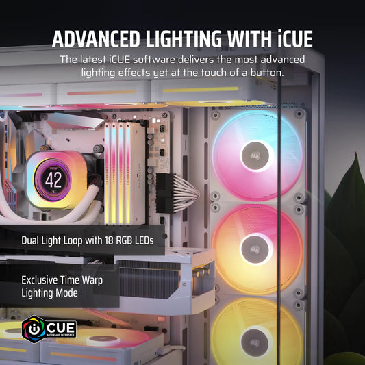 CORSAIR LX-R RGB Series; iCUE LINK LX120-R RGB White; 120mm RGB Fan; Triple Fan Kit.