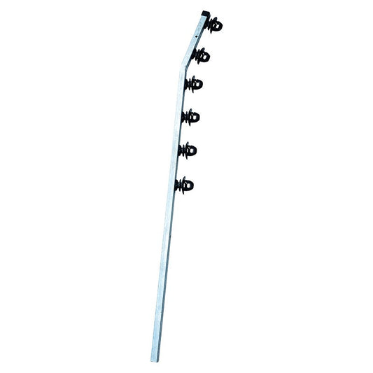 Nemtek Fence Pole  - 6Line SQT Black Jurassic Galv Angled Powder Coa