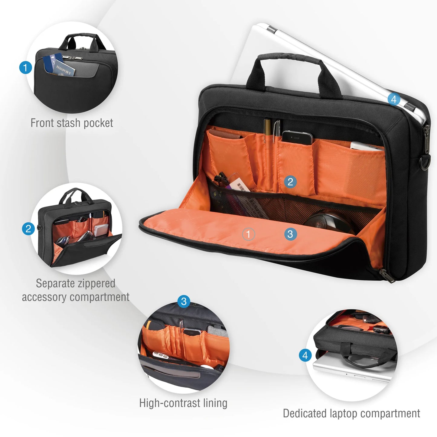 EVERKI EKB407NCH ADVANCE 16'' NOTEBOOK BRIEFCASE BAG