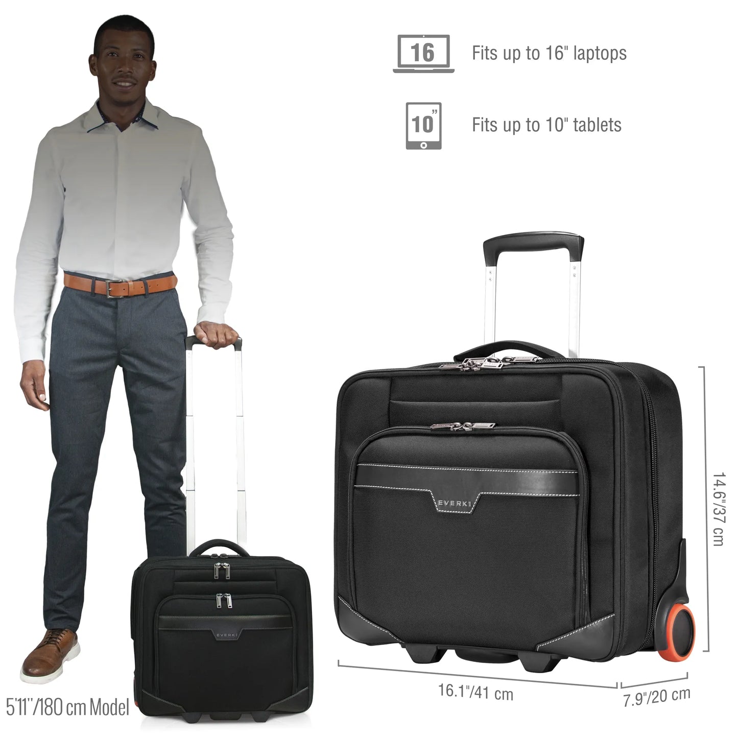EVERKI EKB440 JOURNEY LAPTOP TROLLEY BAG - 11'' TO 16''