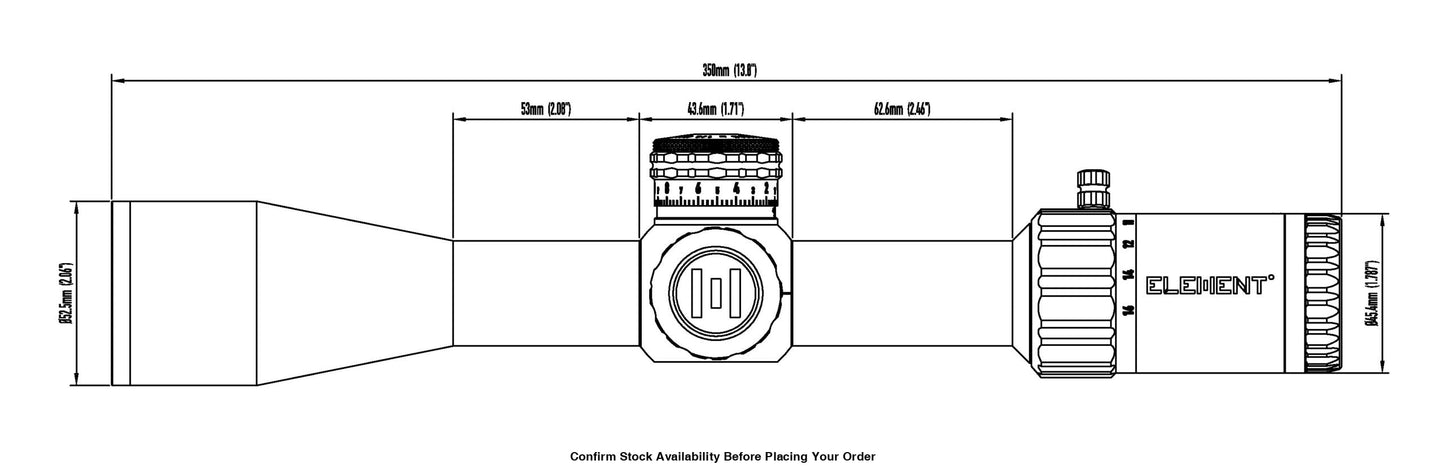 ELEMENT SCOPE HELIX 4-16X44 FFP APR-1C MOA - ELEMENT SCOPE
