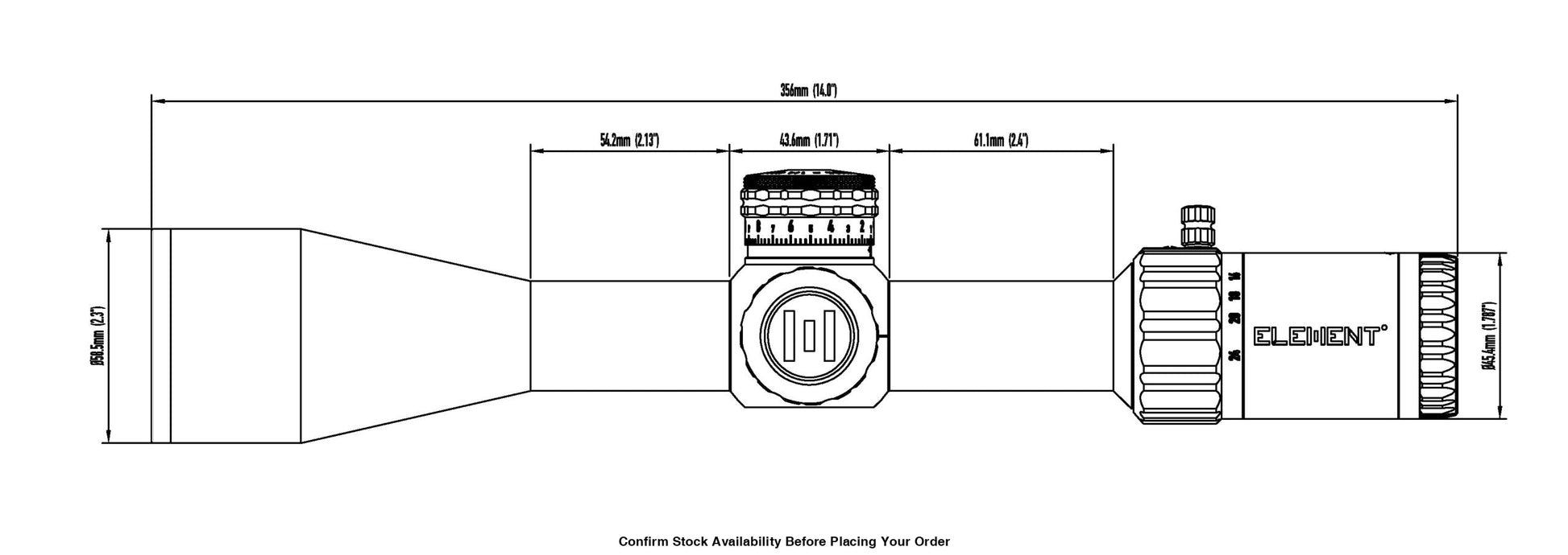 ELEMENT SCOPE HELIX 6-24X50 FFP APR-1C MOA - ELEMENT SCOPE