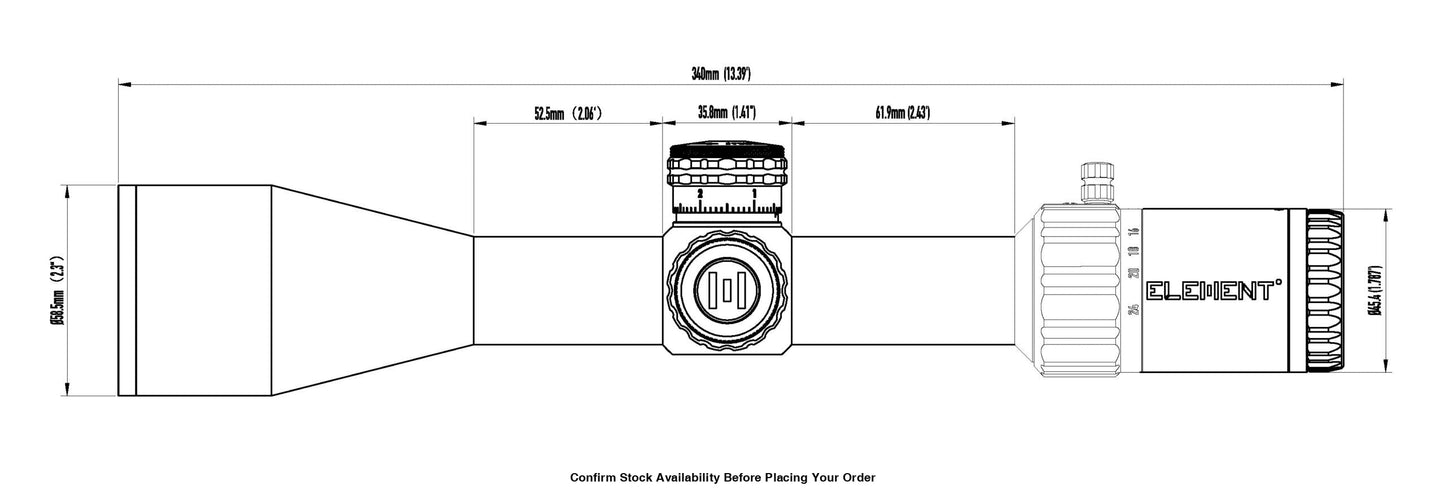 ELEMENT SCOPE HELIX HDLR 2-16X50 SFP APR-1C MRAD - ELEMENT SCOPE