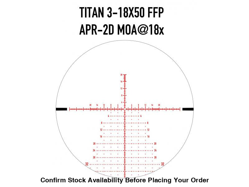 ELEMENT SCOPE TITAN 3-18X50 FFP APR-2D MOA - ELEMENT SCOPE