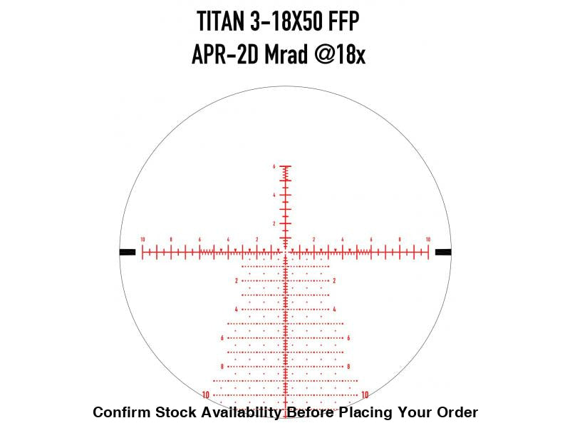 ELEMENT SCOPE TITAN 3-18X50 FFP APR-2D MRAD - ELEMENT SCOPE