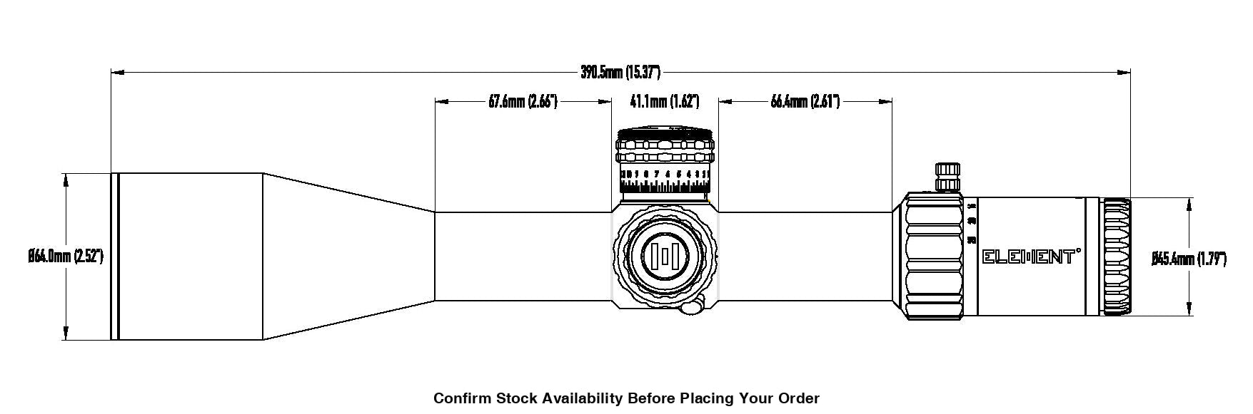 ELEMENT SCOPE TITAN 5-25X56 FFP APR-1C MRAD - ELEMENT SCOPE TITAN
