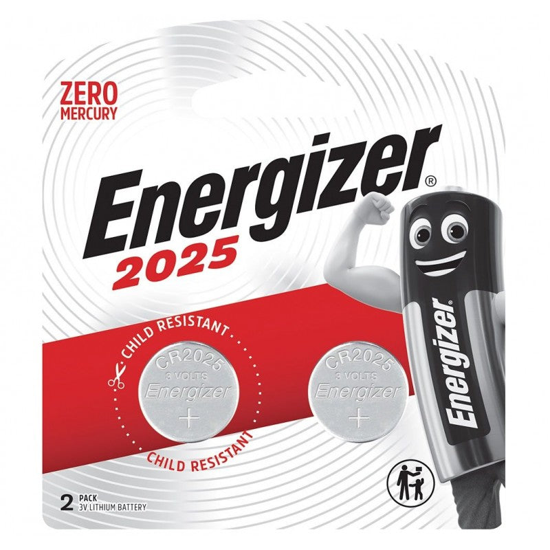 Energizer Lithium CR2025 Coin Battery - 2 Pack