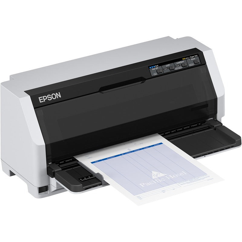Epson Lq-690ii Impact Dot Matrix Printer 24 Pin, 106 Column Pins: 24 Needles Printing Speed: 10 Cpi: 487 Chars/s, 12 Cpi: 529 Chars/s, Draft: 10 Cpi: 366 Chars/s, 12 Cpi: 396 Chars/s, Lq: 10 Cpi: 121 Chars/s, 12 Cpi: 132 Chars/s Carbon Copies: 6 + 1
