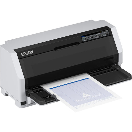 Epson Lq-690ii Impact Dot Matrix Printer 24 Pin, 106 Column Pins: 24 Needles Printing Speed: 10 Cpi: 487 Chars/s, 12 Cpi: 529 Chars/s, Draft: 10 Cpi: 366 Chars/s, 12 Cpi: 396 Chars/s, Lq: 10 Cpi: 121 Chars/s, 12 Cpi: 132 Chars/s Carbon Copies: 6 + 1