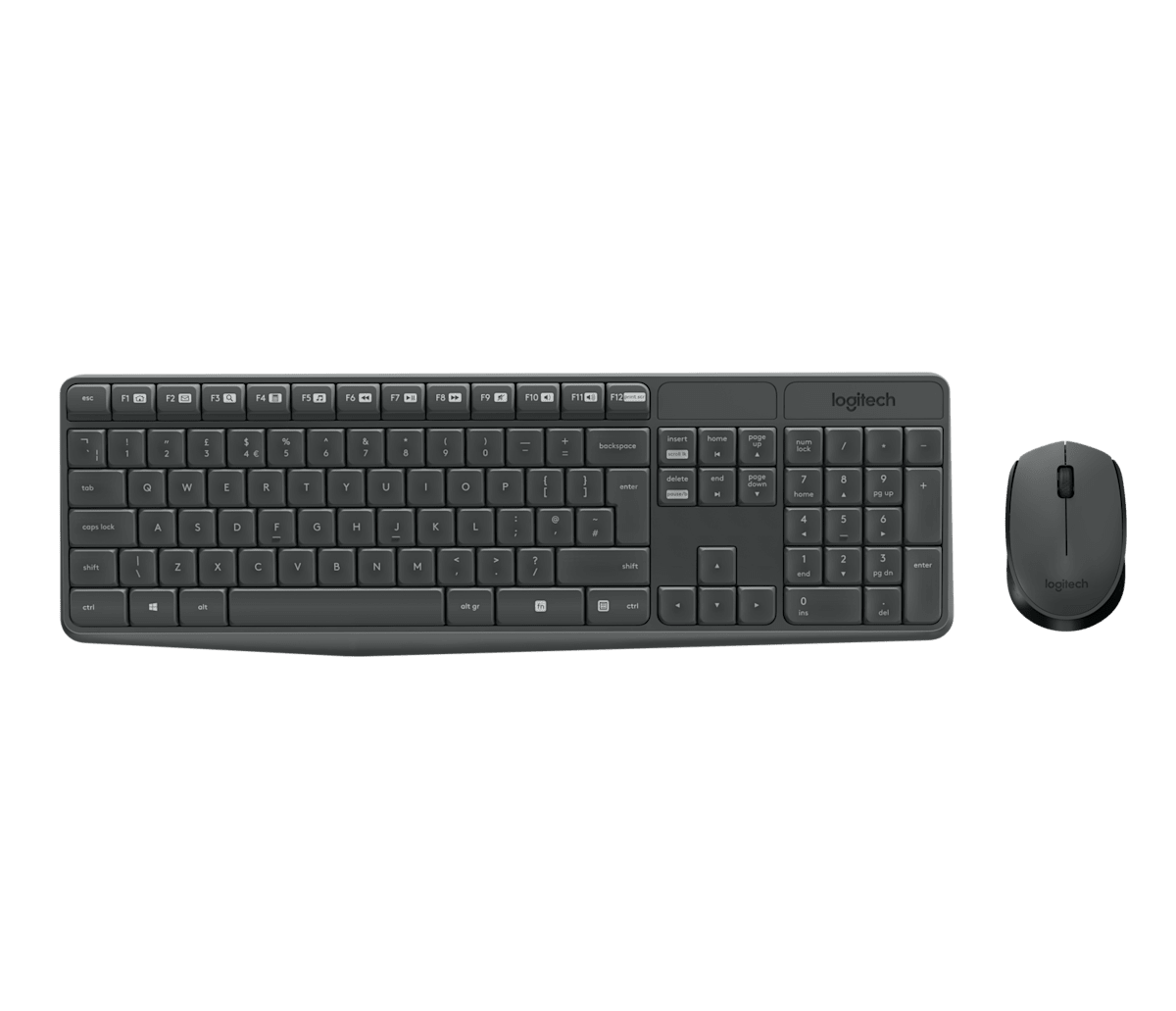 920-007931 - LOGI MK235 Wireless Keyboard and Mouse Combo - GREY - (GREY KEYS GREY BTM)