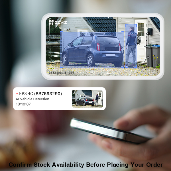 EZVIZ EB3 4G 2K Smart Security Battery Camera Solar Kit