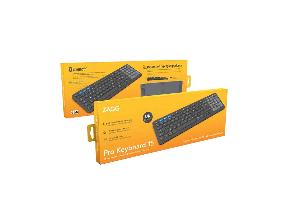 ZAGG Pro Keyboard Mid Size-Charcoal-UK 15''