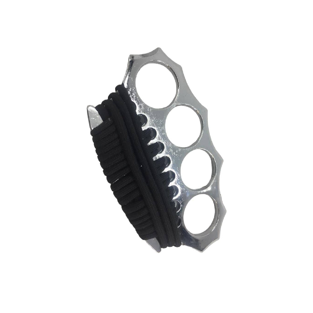 KNUCKLE DUSTER SILVER WITH PARACORD - 4446S