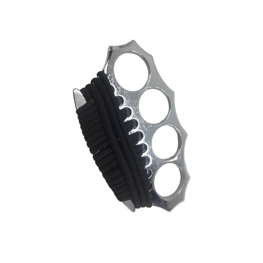 KNUCKLE DUSTER SILVER WITH PARACORD - 4446S