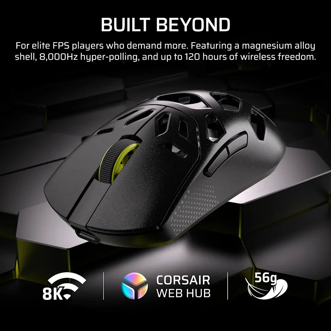 SABRE v2 PRO WIRELESS MAGNESIUM ALLOY Gaming Mouse – Black; 33kDPI.