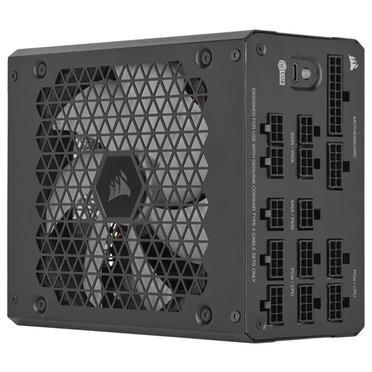 Corsair HX1000i — 1000 Watt 80 PLUS® Platinum; 10yr Warranty;ATX(1);EPS (3);PCI-E (4);4-Pin Peripheral (8);SATA (8);12VHPWR (1)