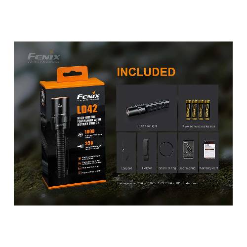 Fenix LD42 Led Flashlight (Black)