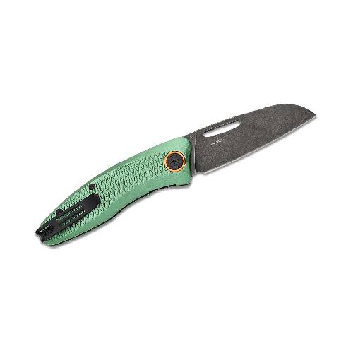 Black FOX Feresa Folding Knife D2 Black PTFE Stone Washed Blade - BF-762 OD