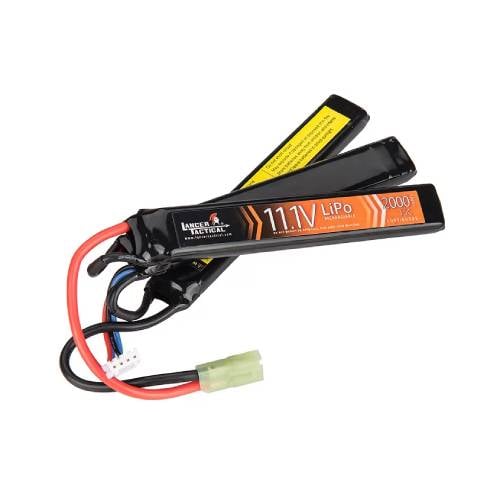 Lancer Tactical Triple Butterfly Battery Lipo 15c 11.1v 2000mah - Lt11.1v2000tri