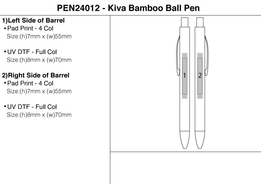 Kiva Bamboo Ball Pen