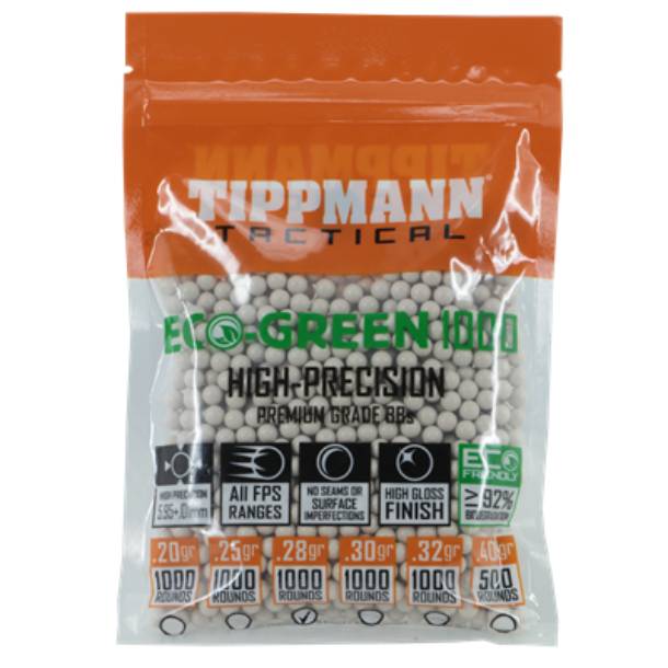 Tippmann 6MM ECO BBs, 0.28G 500CT White - 65553
