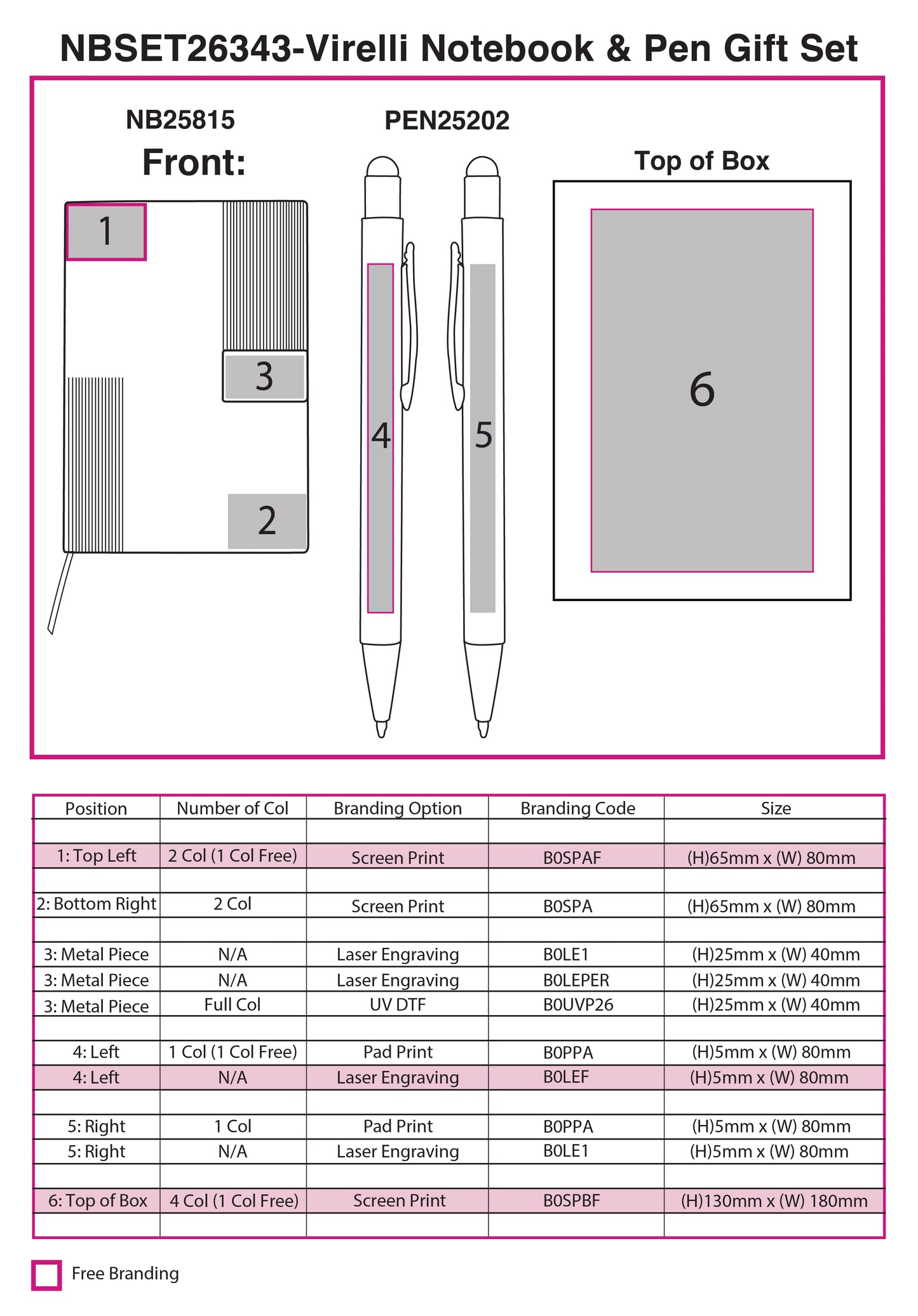 Virelli Notebook & Pen Gift Set
