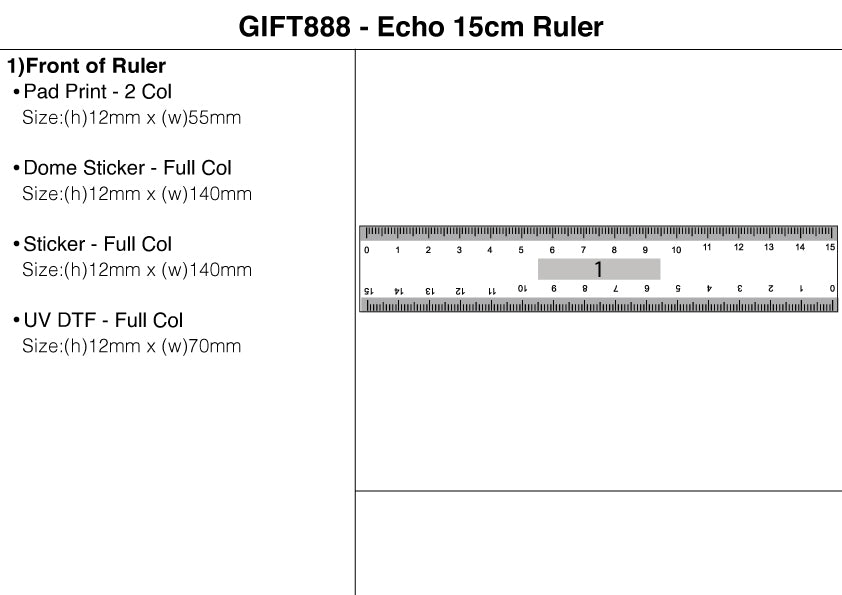 Echo 15cm Ruler