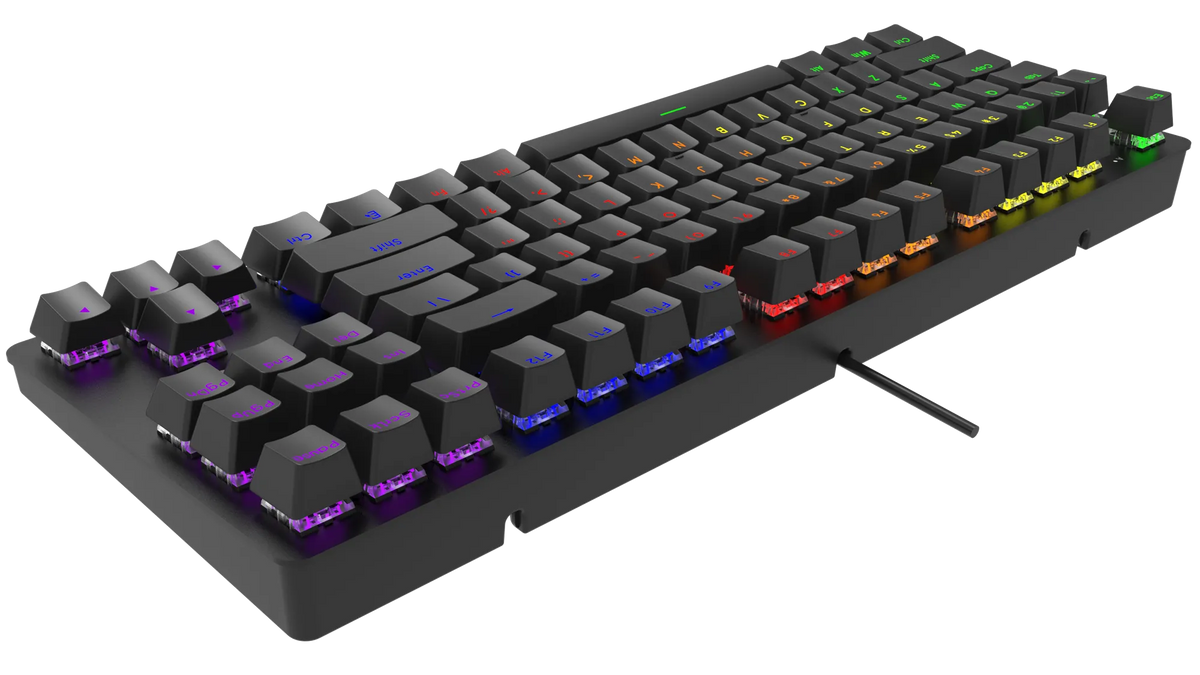 RCT HyperKeyTKL 87 keys Mechanical Gaming Keyboard; Blue mechanical switches; Multi Color LED Backlight.