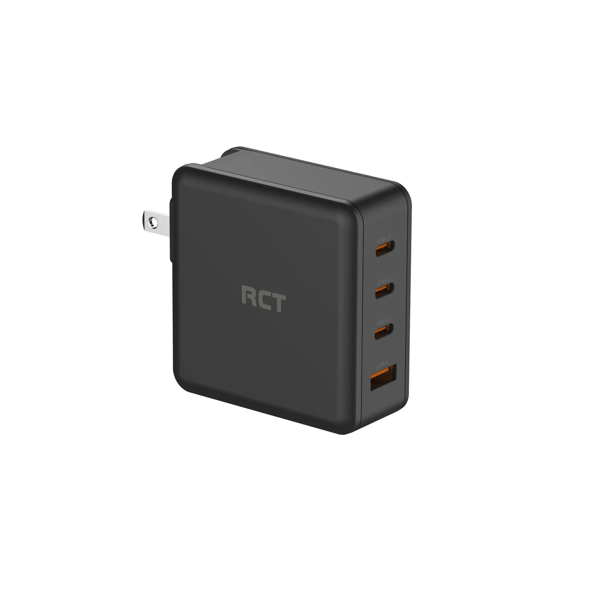 RCT 100W GaN fast charging travel kit | Travel adapter + (EU+UK+SA) Plug and cable | 1 year carry-in warranty