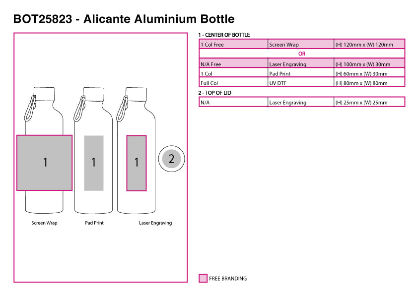 Alicante Aluminium Bottle