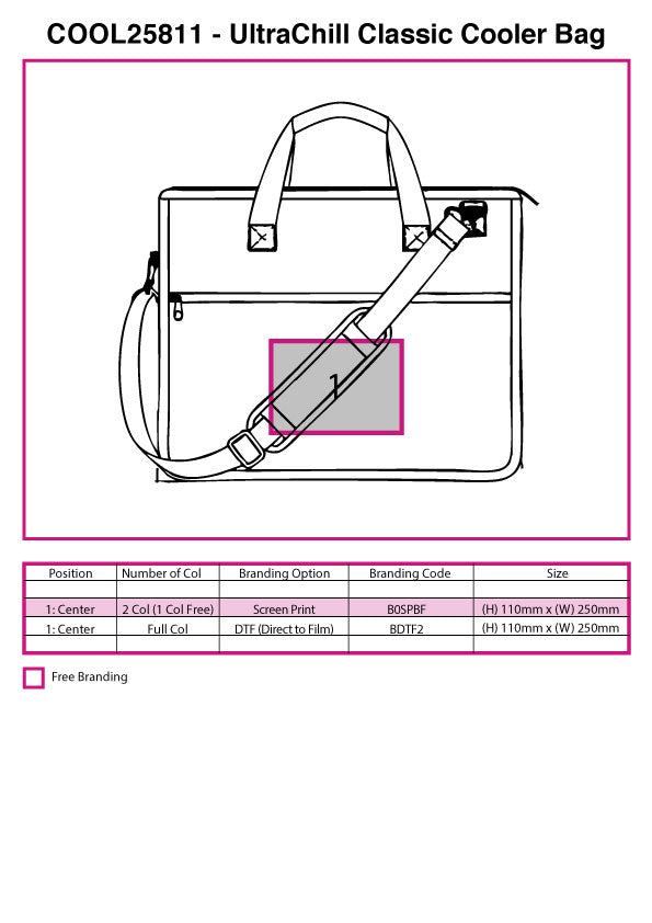 UltraChill Classic Cooler Bag - branding
