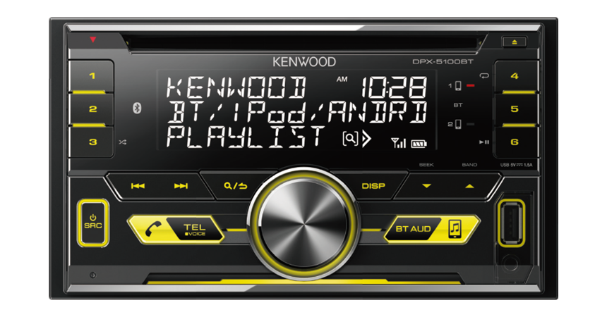Kenwood DPX-5100BT 2-Din CD Receiver with Bluetooth