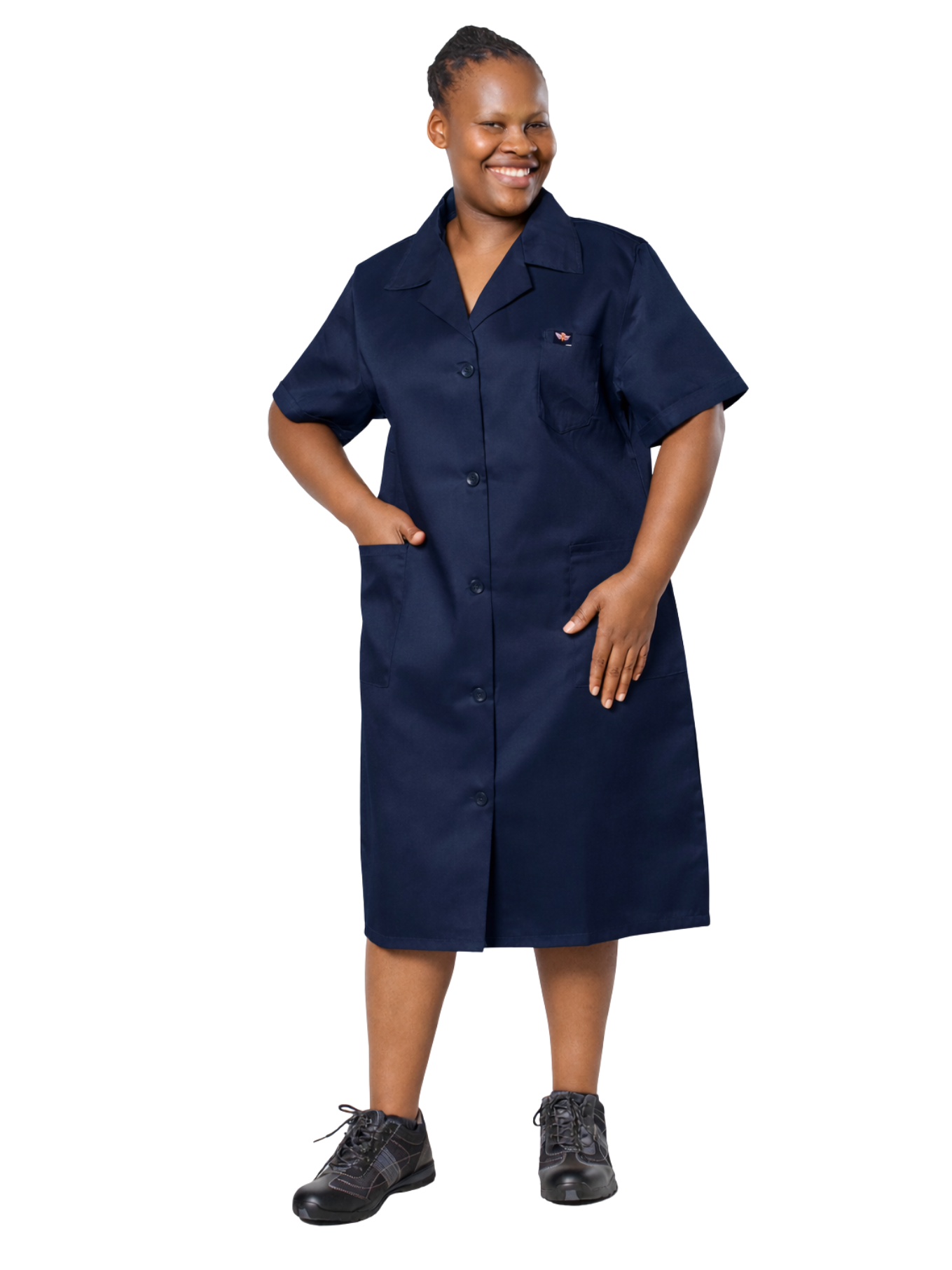 Ladies Wraparound Dress - Short Sleeve
