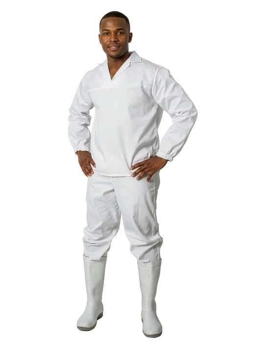 Pull over pyjama suit. No zip/buttons on jkt. Drawstring Trs - Long Sleeve