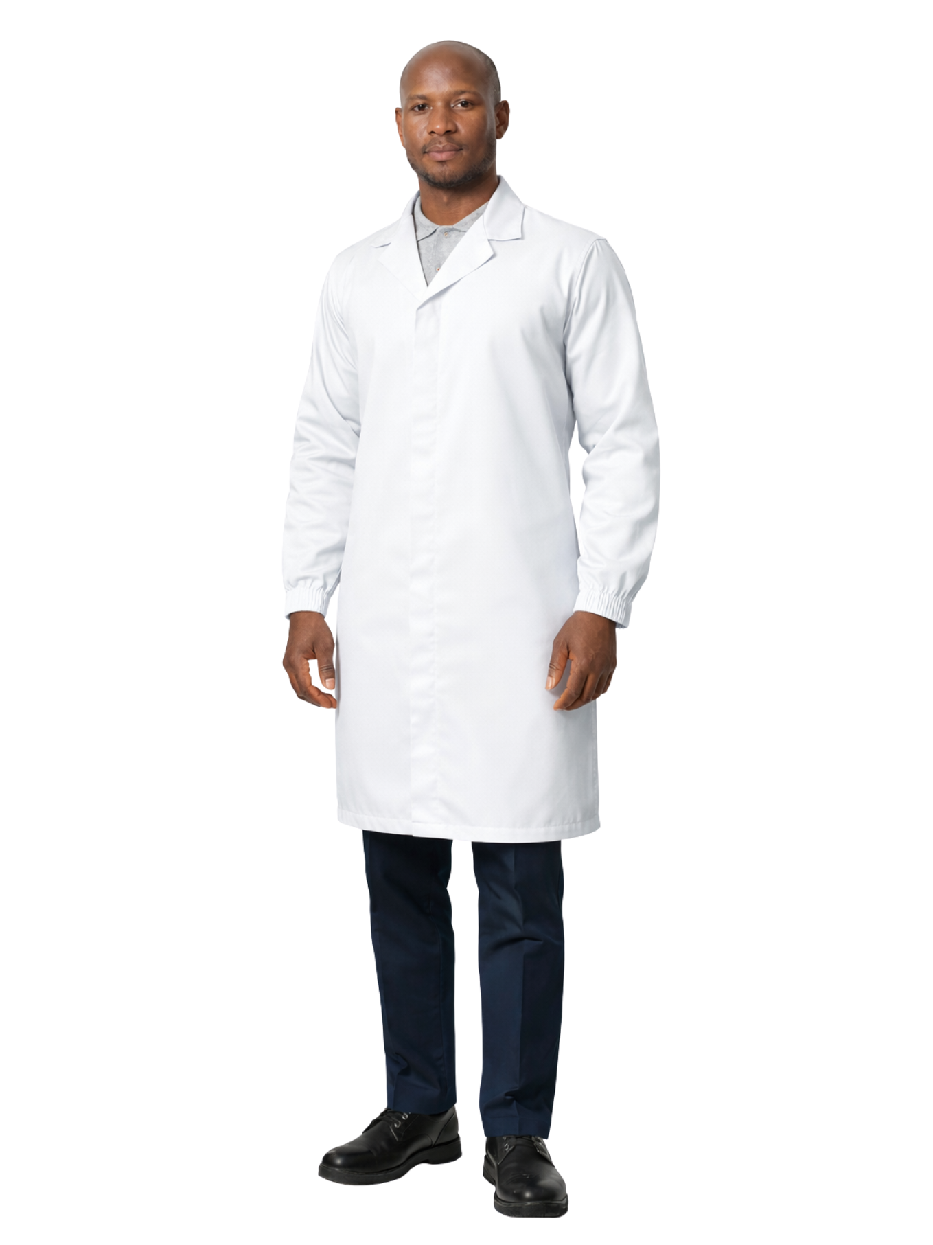 HACCP Dustcoat / Lab coat with concealed press studs closure - Long Sleeve