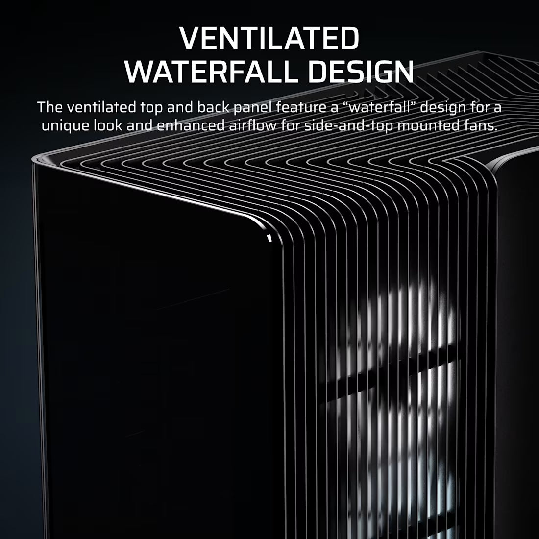 FRAME 4500X RS-R ARGB Panoramic Glass Mid-Tower PC Case;includes 3x RS120-R ARGB Fans ; 4x 2.5'' ; 2x 3.5''  Black