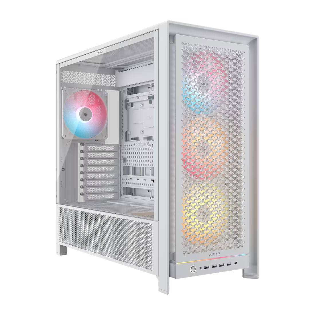 FRAME 5000D ARGB RS Mid-Tower PC Case; 4x 4x RS140 ARGB Fans; 2x 2.5'' ; 1x 3.5'' ; White.