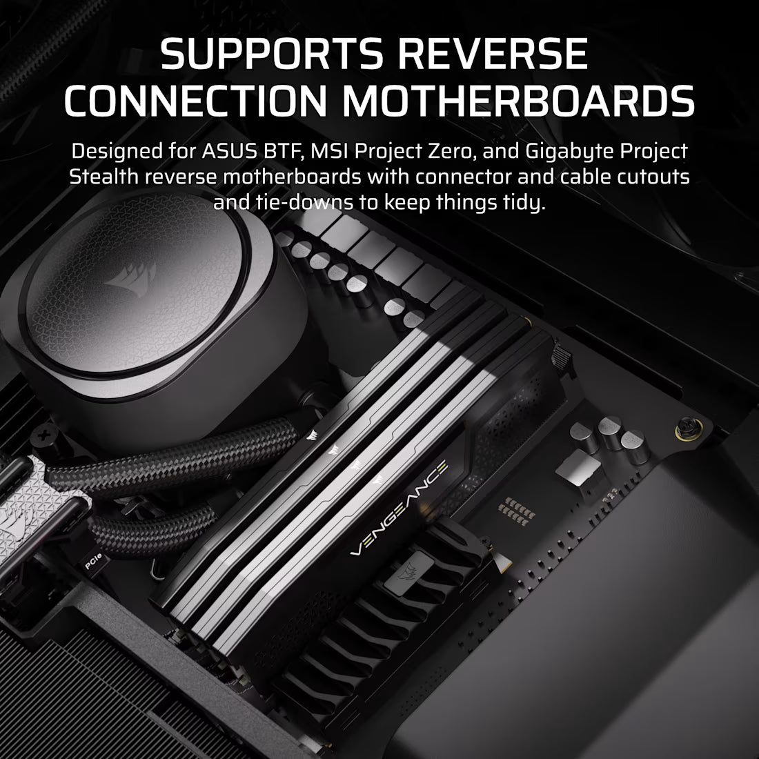 FRAME 5000D RS Mid-Tower PC Case; 4x RS 140 PWM Fans; 2x 2.5'' ; 1x 3.5''; Black.