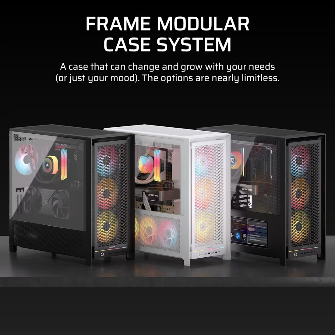 FRAME 5000D RS Mid-Tower PC Case; 4x RS 140 PWM Fans; 2x 2.5'' ; 1x 3.5'';