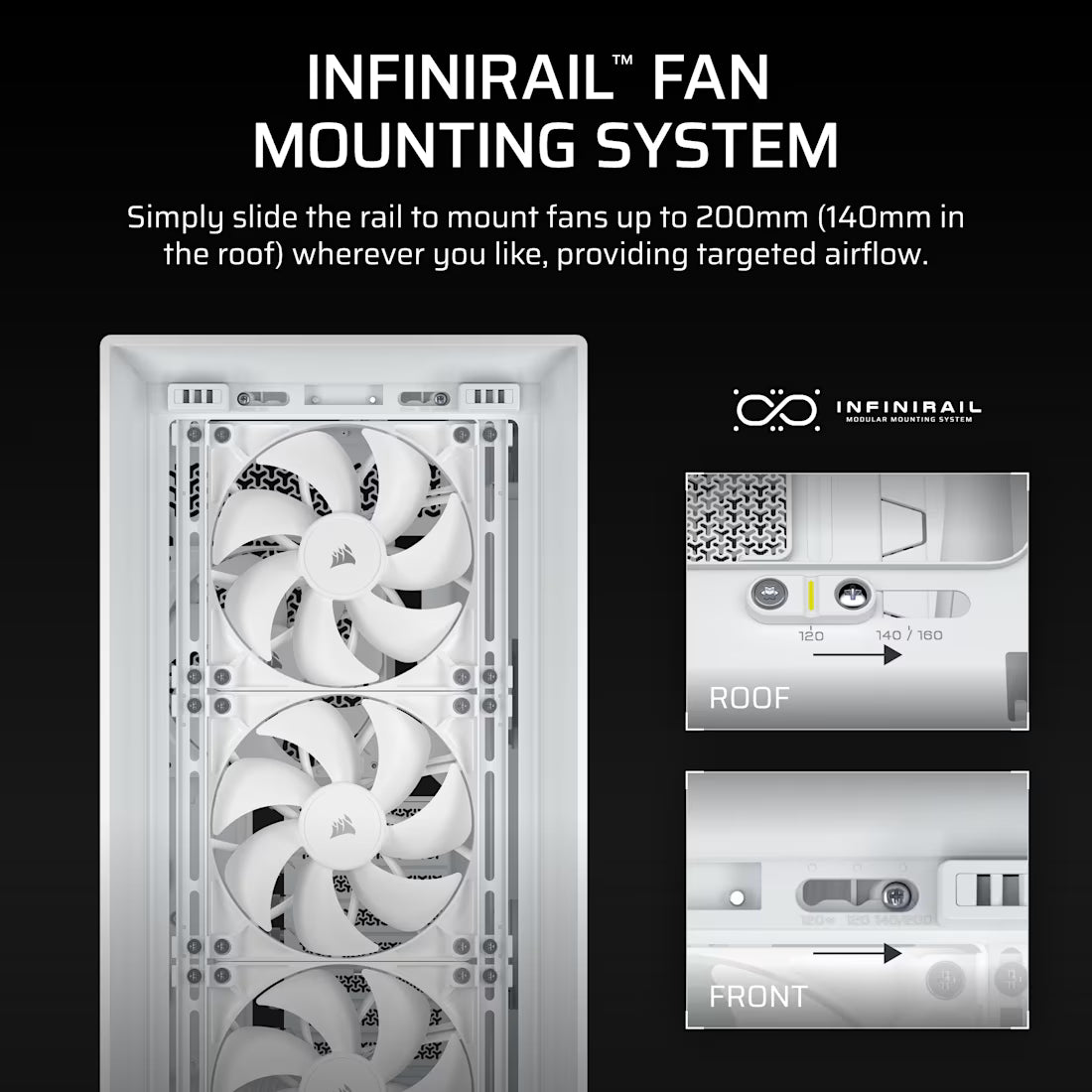 FRAME 5000D RS Mid-Tower PC Case; 4x RS 140 PWM Fans; 2x 2.5'' ; 1x 3.5'';