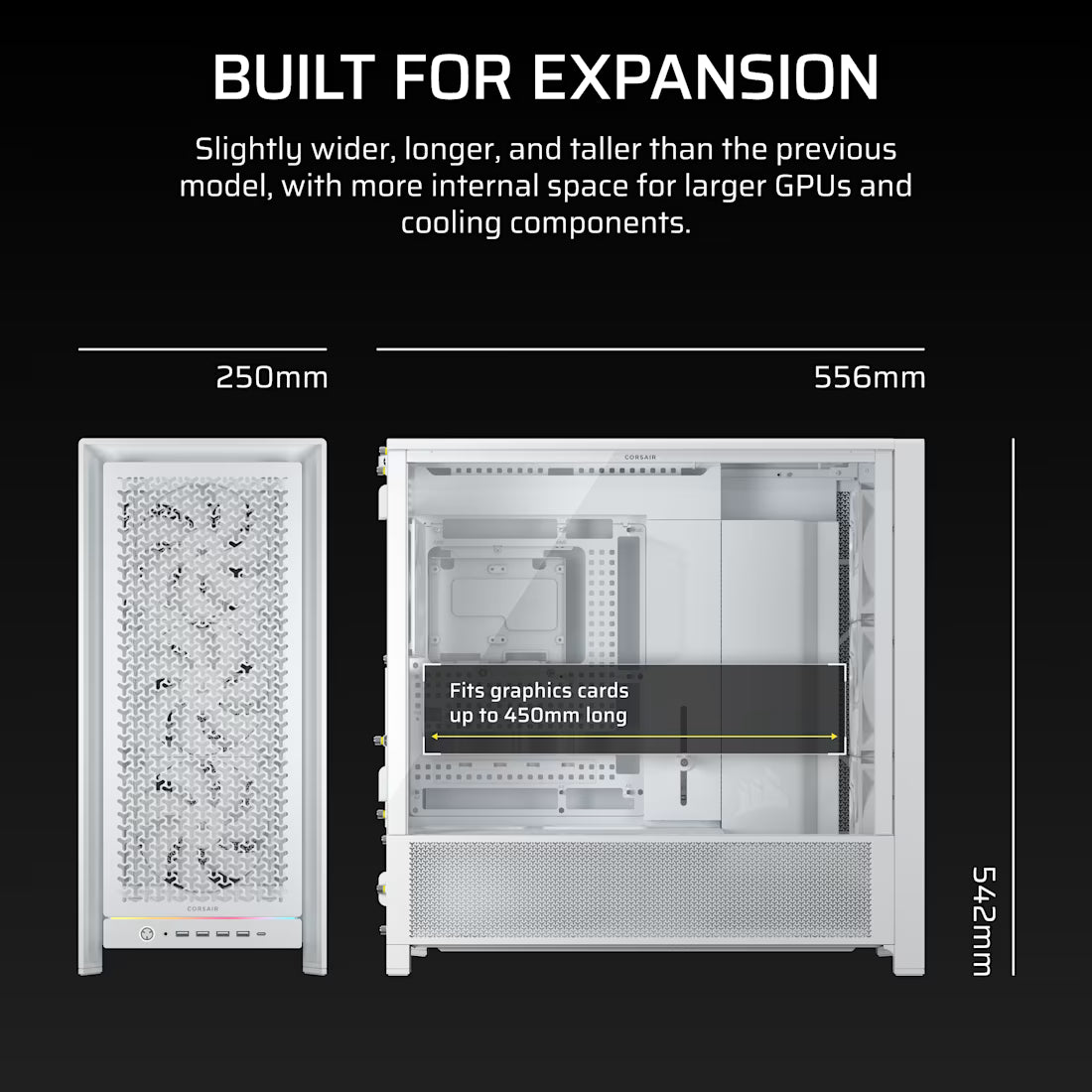 FRAME 5000D RS Mid-Tower PC Case; 4x RS 140 PWM Fans; 2x 2.5'' ; 1x 3.5'';