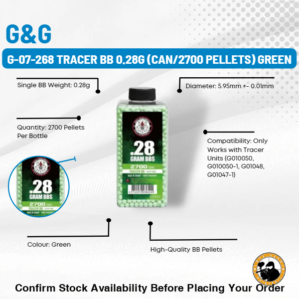 G-07-268TRACER BB 0.28G (CAN/2700 PELLETS) GREEN
