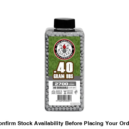 G&G Armament Pellets BBs 0.40G Bottle 2700 Count Grey