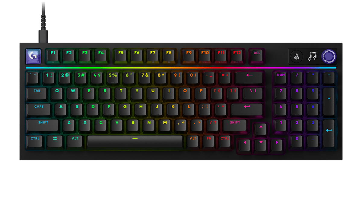 G316 X 98 Mechanical Wired Gaming Keyboard - BLACK - US INT'L
