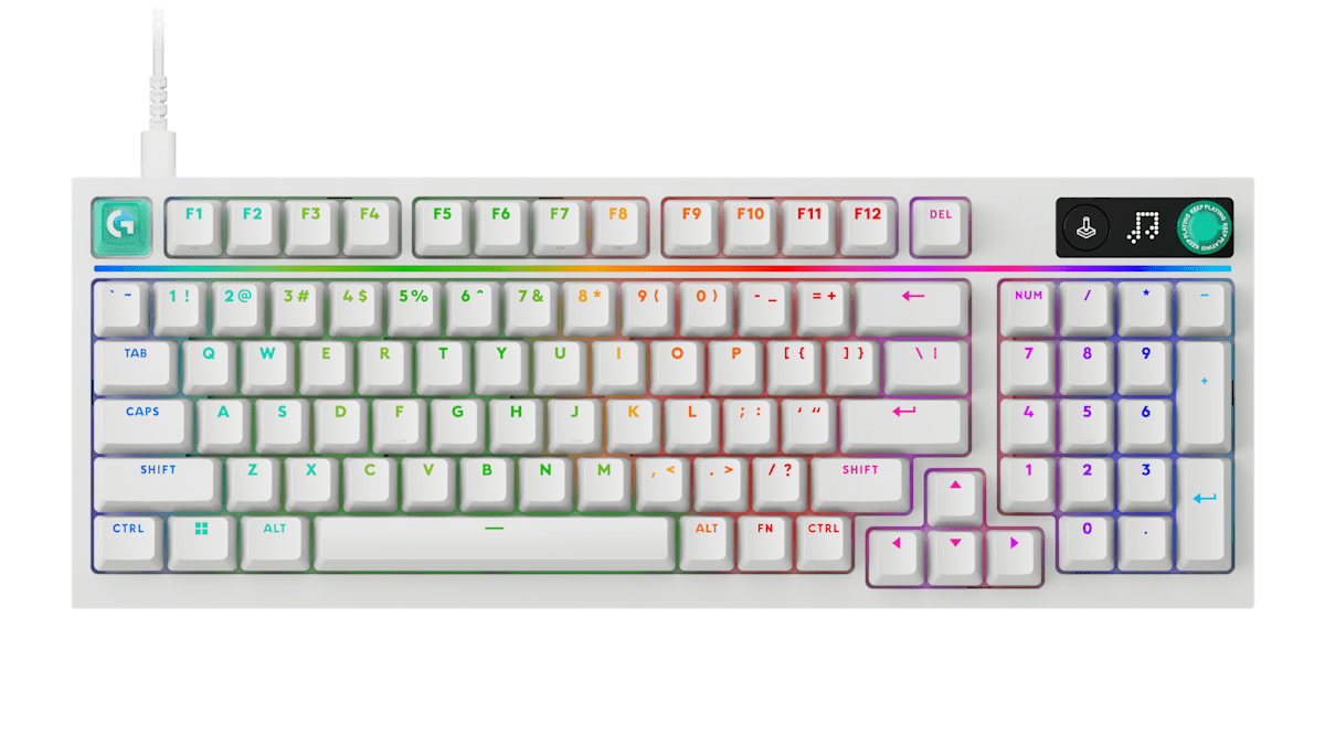 G316 X 98 Mechanical Wired Gaming Keyboard - WHITE - US INT'L