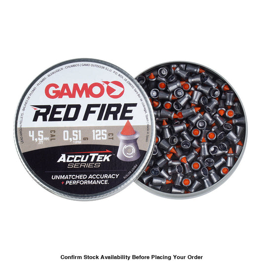 Gamo Diabolo Pellets AccuTek Red Fire Caliber 4.5 mm 125 pieces (Bulk Buy 10 X Tins)