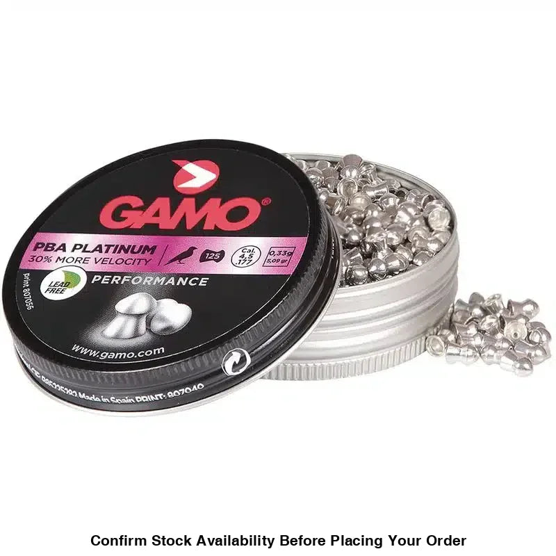 Gamo PBA Platinum Pellets – 4.5mm (Pack of 125) Bulk Buy 10 X Tins