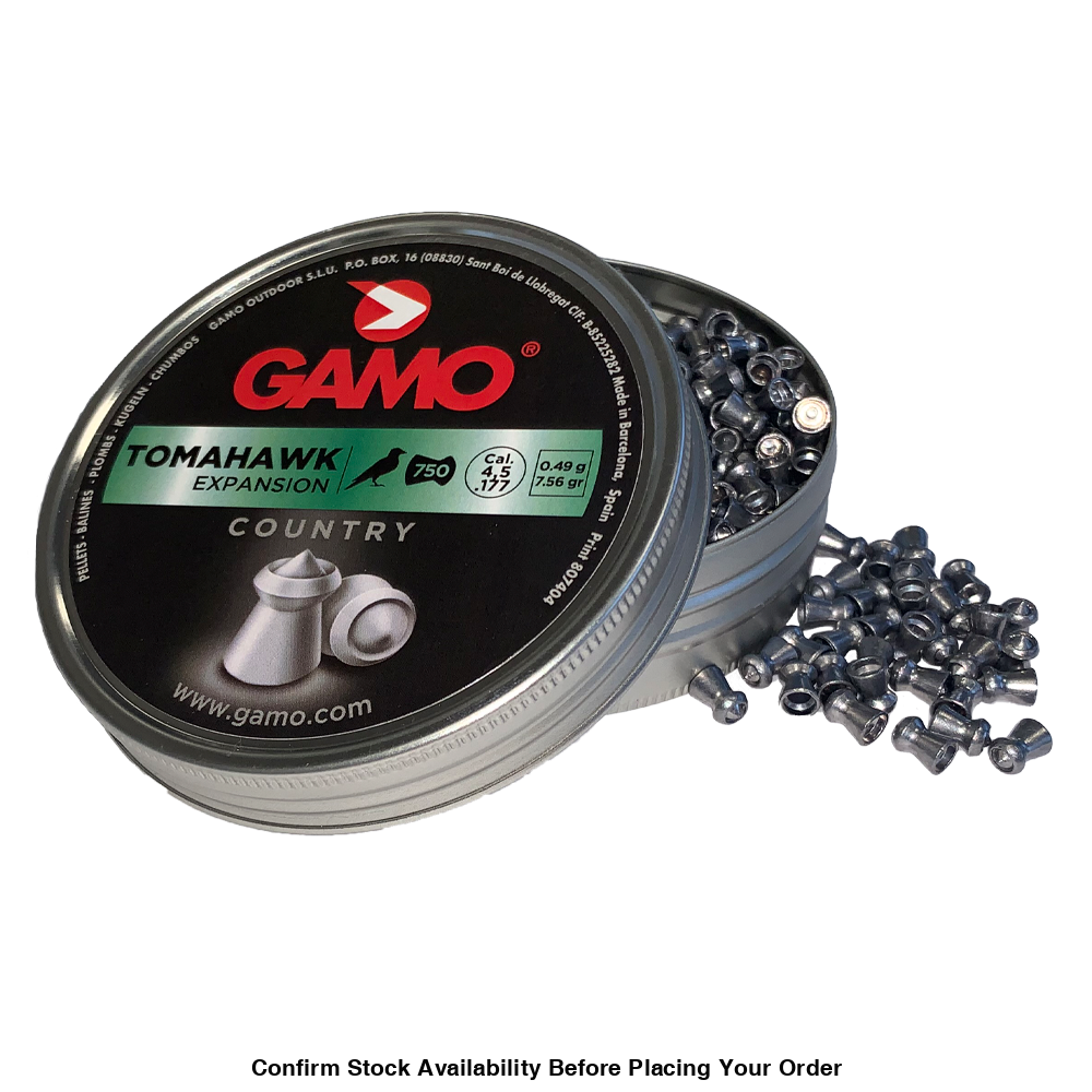 Gamo Tomahawk Pellets – 4.5mm (Pack of 750) Bulk Buy 10 X Tins
