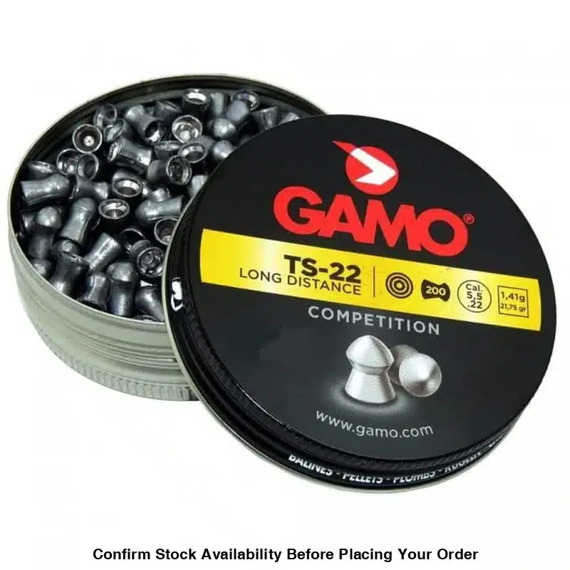 Gamo TS-22 Pellets – 5.5mm (Pack of 200) Bulk Buy X 10 Tins - Guards On Duty Shop