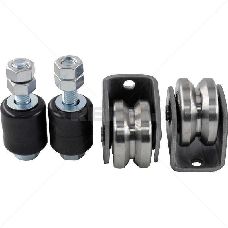 Gate Wheel Kit - 60mm - V-Profile (Premix concrete.)